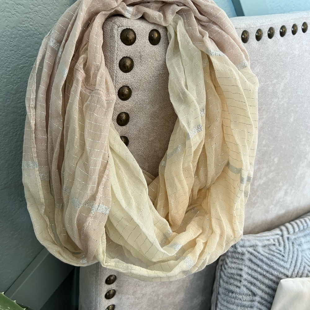 Pink and gold American Eagle scarf